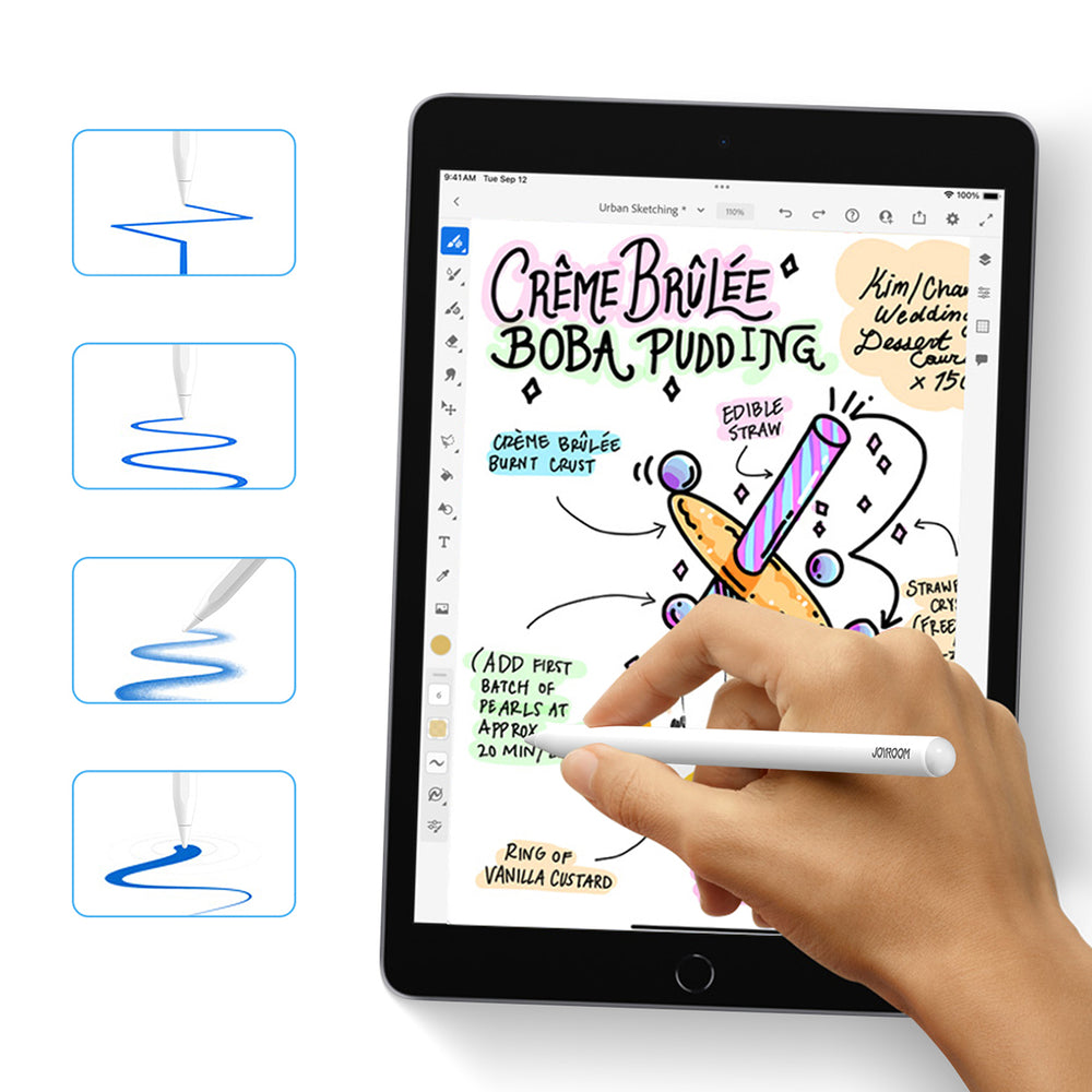 Joyroom JR-X9S Pro Active Stylus med 2 udskiftelige tips - hvid