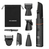 MAXGROOM LK-881 multifunktions trimmer med udskiftelige spidser - sort
