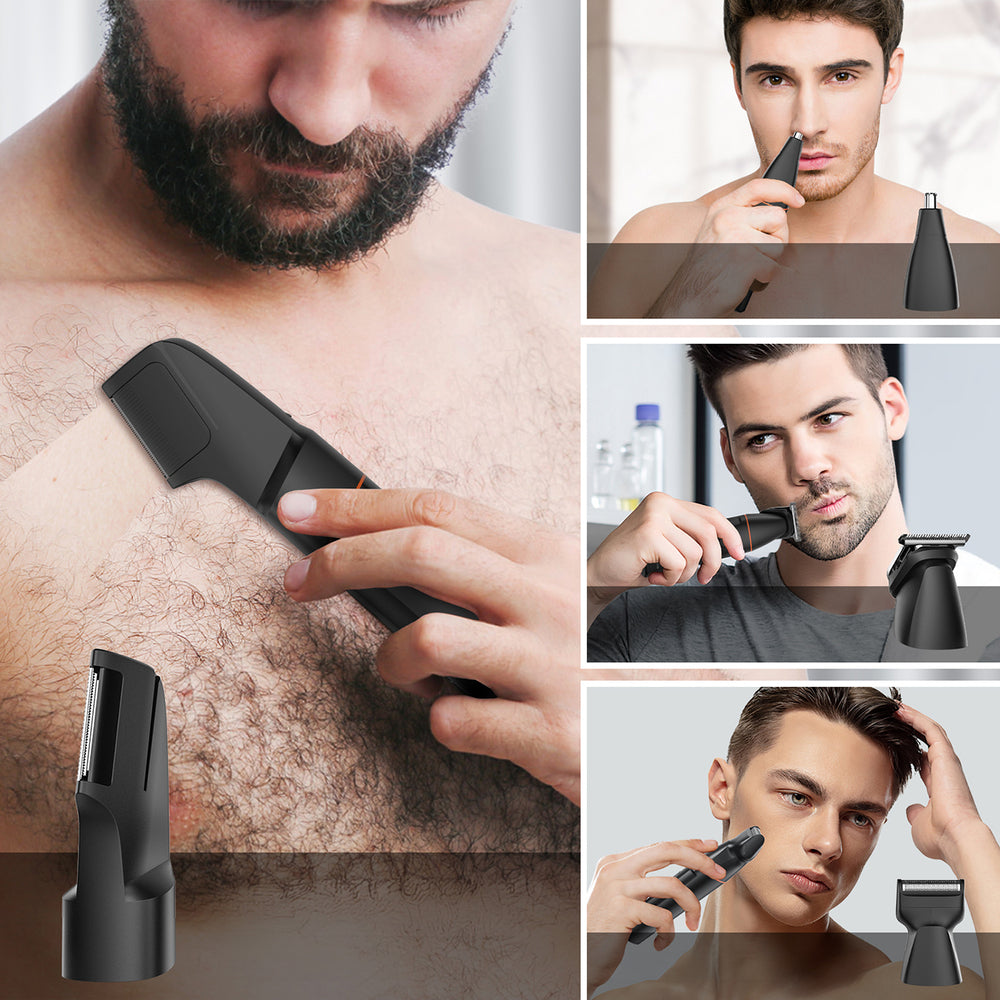 MAXGROOM LK-881 multifunktions trimmer med udskiftelige spidser - sort