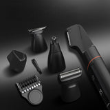 MAXGROOM LK-881 multifunktions trimmer med udskiftelige spidser - sort