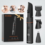 MAXGROOM LK-881 multifunktions trimmer med udskiftelige spidser - sort