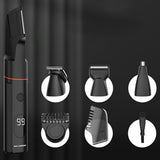 MAXGROOM LK-881 multifunktions trimmer med udskiftelige spidser - sort