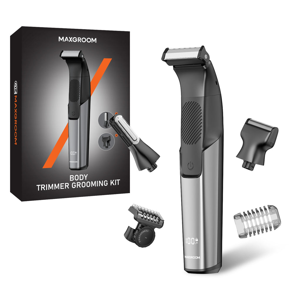 MAXGROOM M-319 multifunktions trimmer med udskiftelige spidser - sort