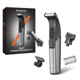 MAXGROOM M-319 multifunktions trimmer med udskiftelige spidser - sort