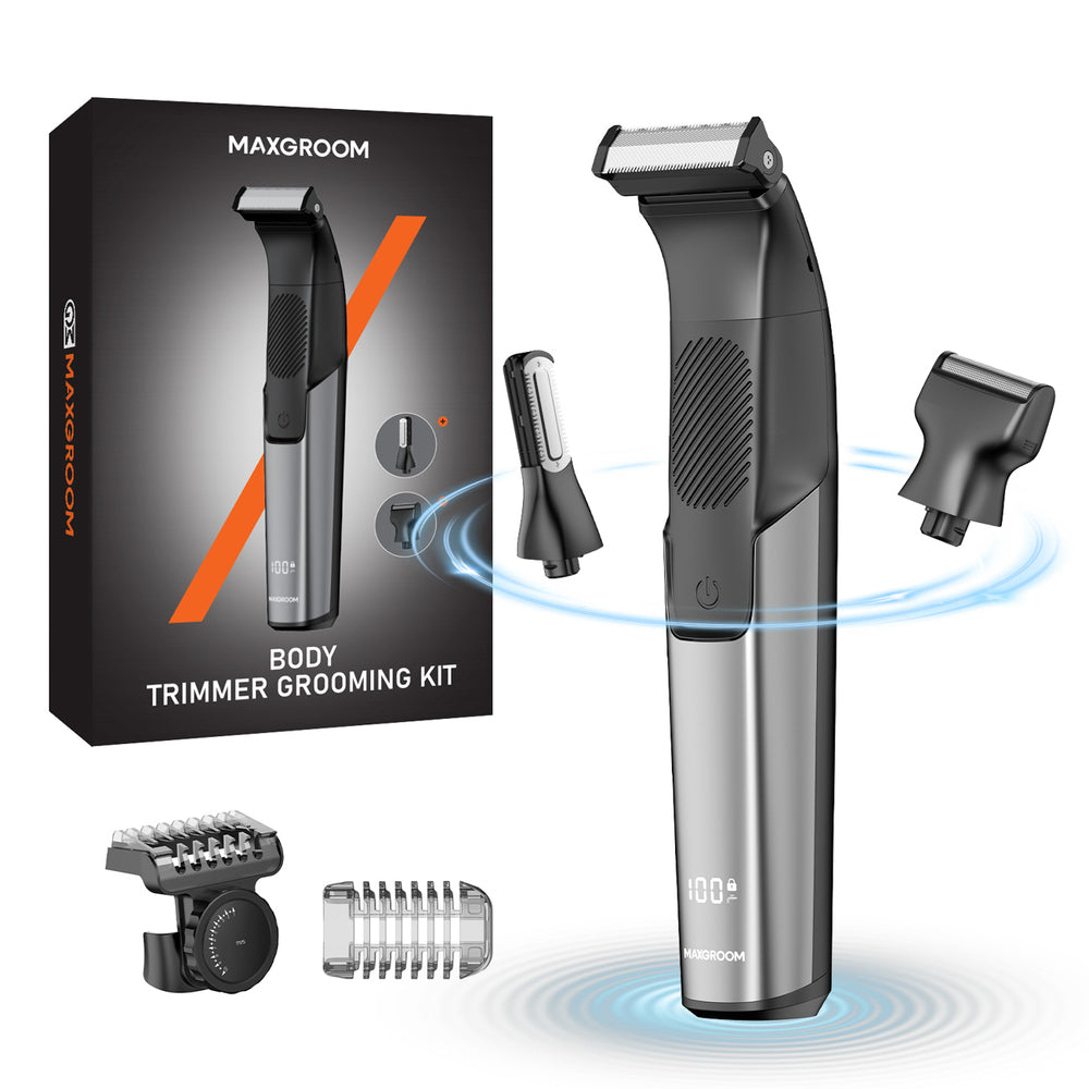 MAXGROOM M-319 multifunktions trimmer med udskiftelige spidser - sort