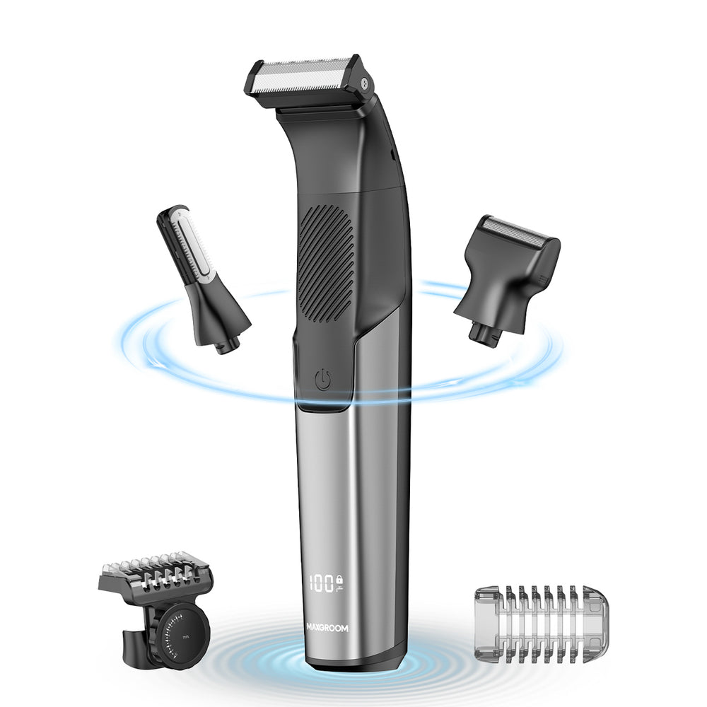 MAXGROOM M-319 multifunktions trimmer med udskiftelige spidser - sort
