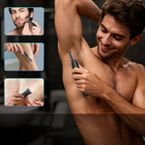 MAXGROOM M-319 multifunktions trimmer med udskiftelige spidser - sort
