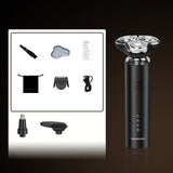MAXGROOM M-8012 3-i-1 elektrisk barbermaskine - sort