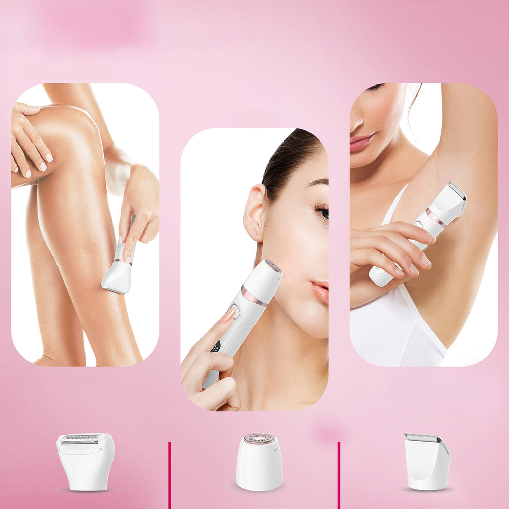 MAXGROOM JK-105 3-in-1 Women's Body and Face Trimmer - White