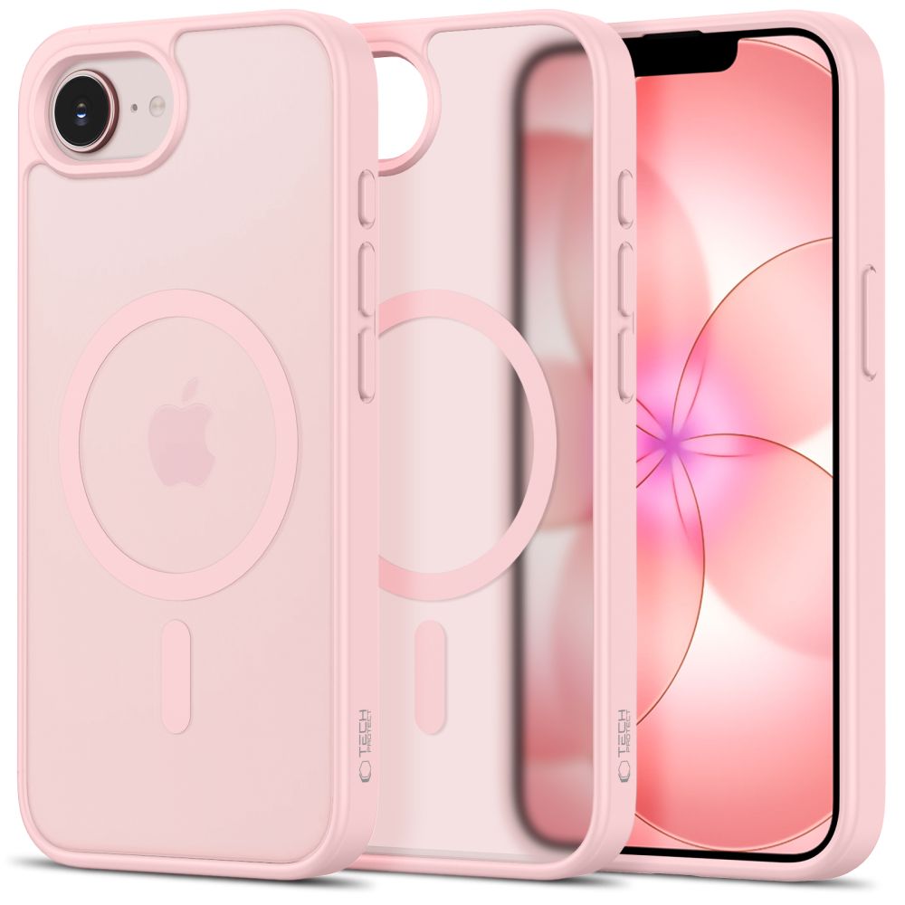 Tech-Protect BasicMag MagSafe Case til iPhone 16e / 17e - Matte Pink
