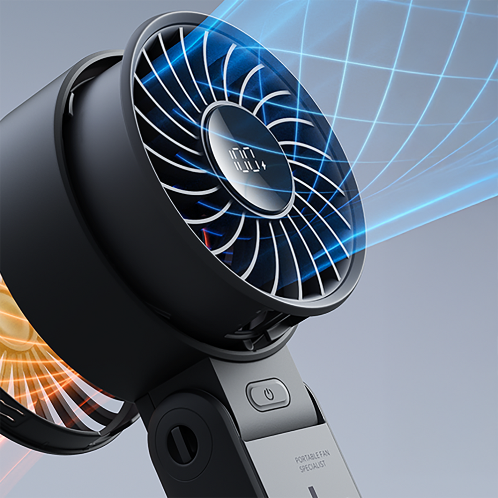Jisulife Handheld Fan Life7 3600mAh Portable USB Fan - Black