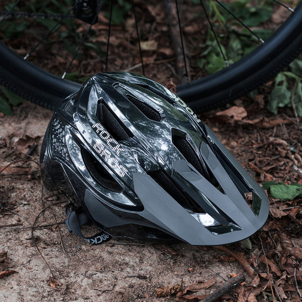 Rockbros LK-99 Mountain Bike Helmet with Adjustable Visor and Magnetic Closure 58-62 cm - Titanium