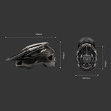 Rockbros LK-99 Mountain Bike Helmet with Adjustable Visor and Magnetic Closure 58-62 cm - Titanium
