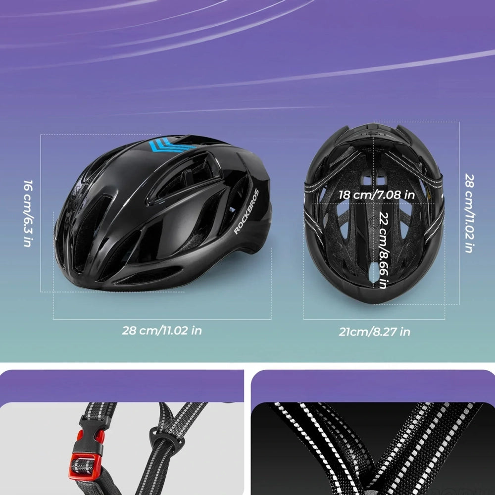 Rockbros TS-42 lightweight bicycle helmet 58-62 cm - titanium