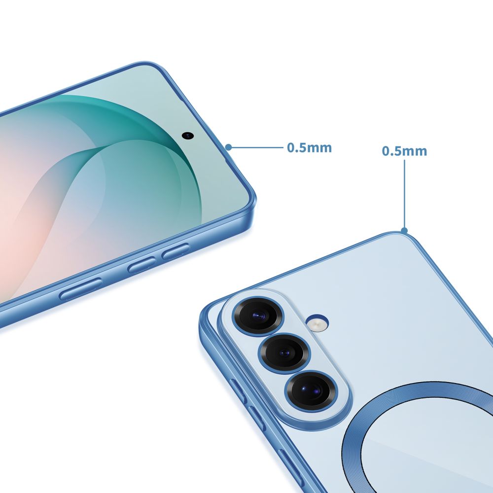Tech-Protect MagFlex MagSafe Case til Samsung Galaxy S26 - gennemsigtig blå