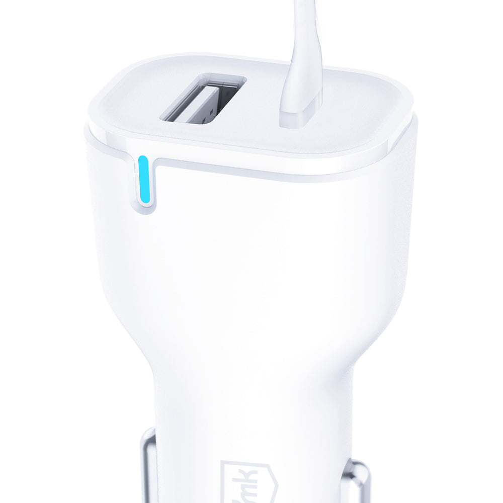 3mk Biloplader 20W PD3.0 QC 3.0 USB 1A1C - Hvid