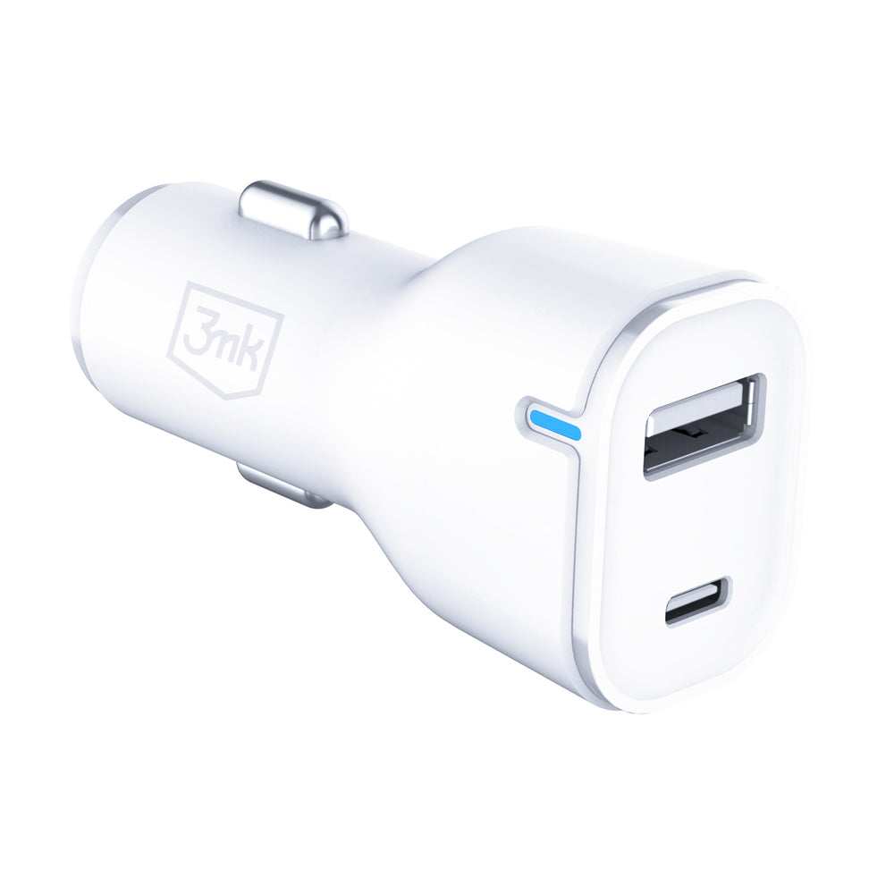 3mk Biloplader 20W PD3.0 QC 3.0 USB 1A1C - Hvid