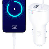 3mk Biloplader 20W PD3.0 QC 3.0 USB 1A1C - Hvid