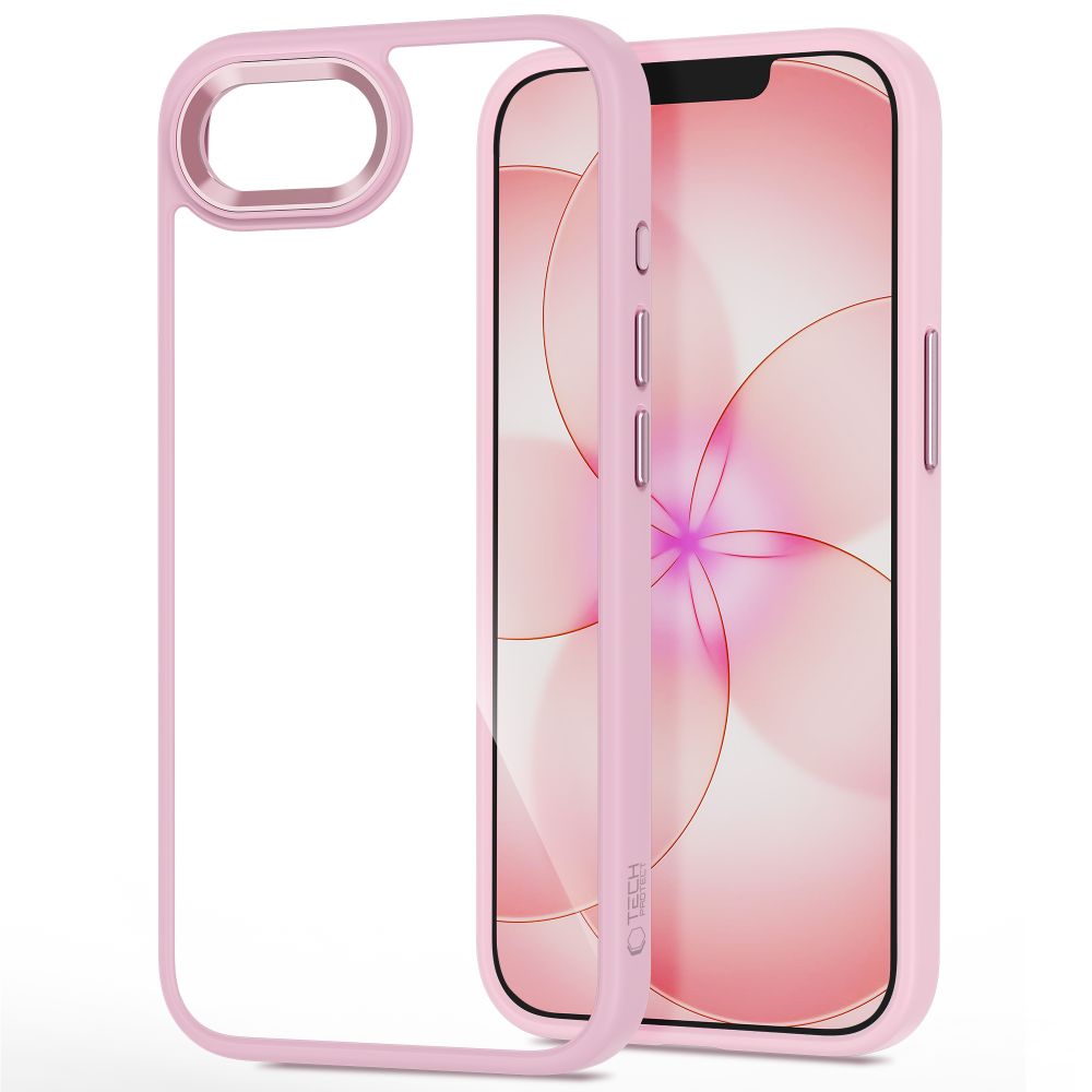 Tech-Protect Magmat Case til iPhone 16e / 17e - Gennemsigtig Pink