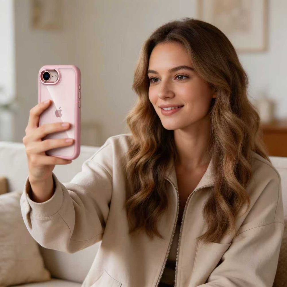 Tech-Protect Magmat Case til iPhone 16e / 17e - Gennemsigtig Pink