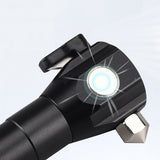 Wozinsky WLR-31 5W 500lm CREE 3-in-1 Multifunction Flashlight with Glass Breaker and Seat Belt Cutter - Black
