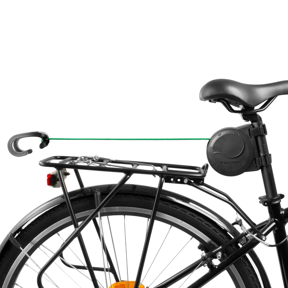 Wozinsky WLH-K2 tow rope for children's bike 2.6 m self-retracting - black
