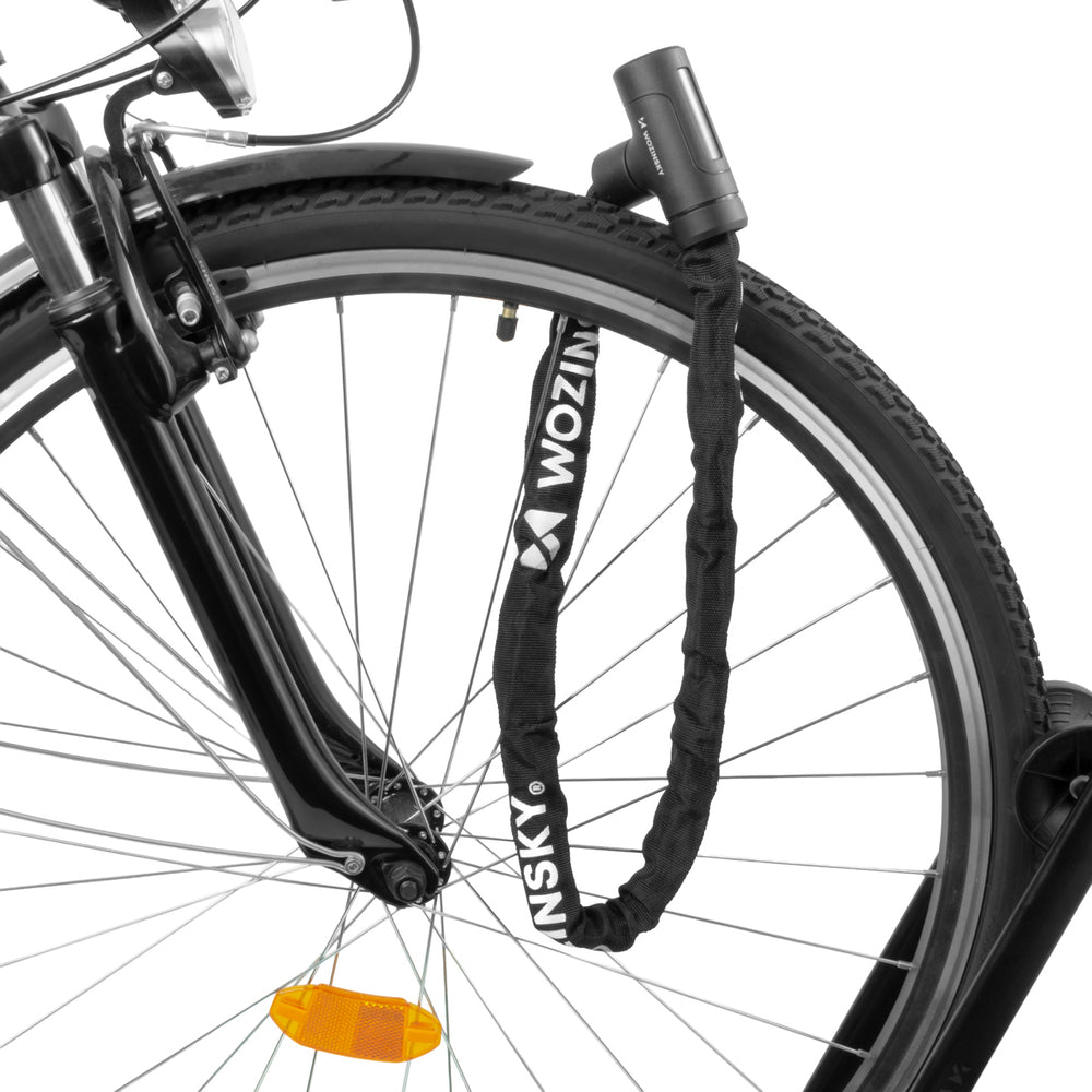 Wozinsky WZR-K2 Keyed Chain Bicycle Lock - Black