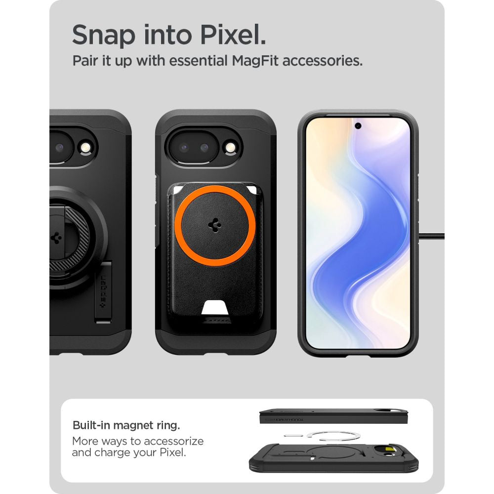 Spigen Tough Armor Mag MagSafe-hylster til Google Pixel 10A - sort