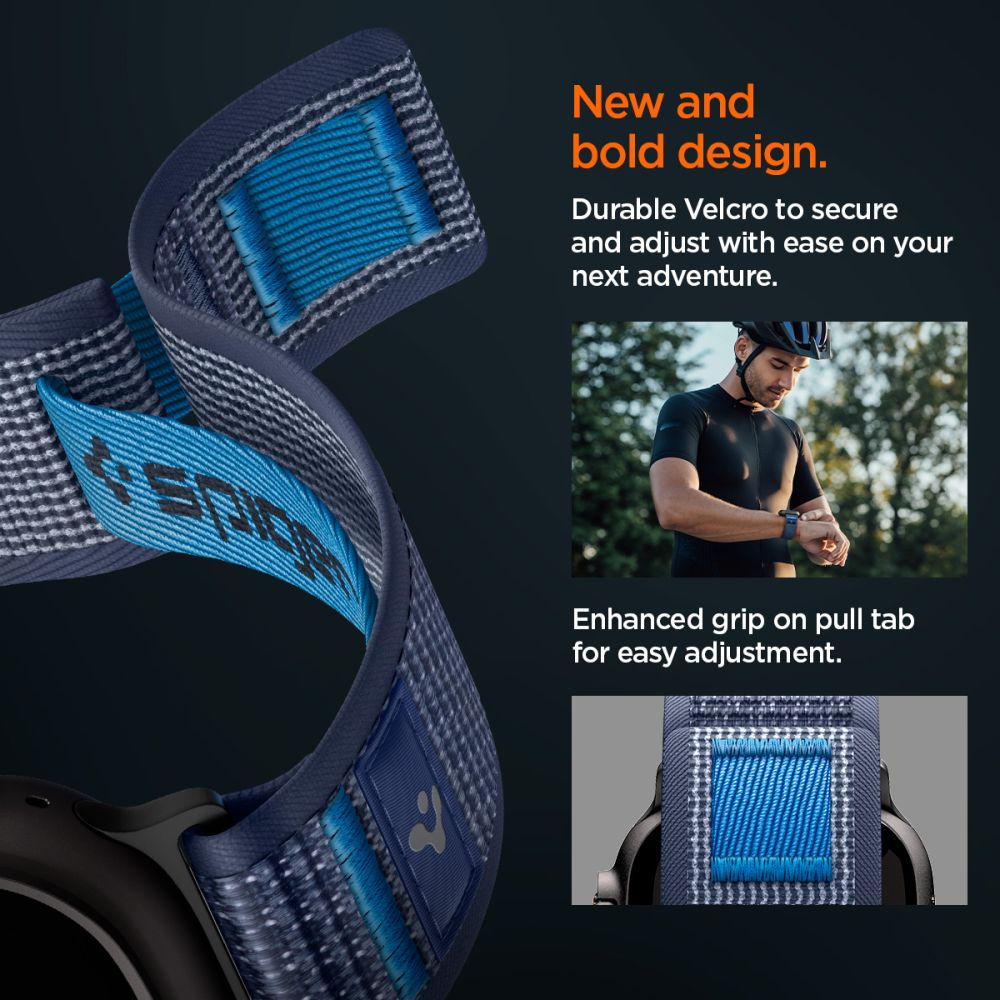 Spigen Athlex Air 2 rem til Apple Watch (44 / 45 / 46 / 49 mm) - Navy Blue