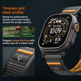 Spigen Athlex Air 2 rem til Apple Watch (44 / 45 / 46 / 49 mm) - sort og orange