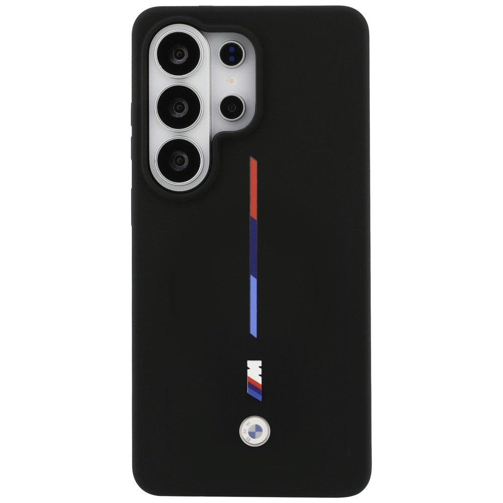 BMW M Silicone Tricolor Line MagSafe Case til Samsung Galaxy S26 Ultra - sort