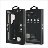 BMW M Silicone Tricolor Line MagSafe Case til Samsung Galaxy S26 Ultra - sort