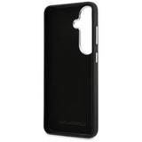 Karl Lagerfeld Grained Signature Metal Resin Logo Case til Samsung Galaxy S26 - sort