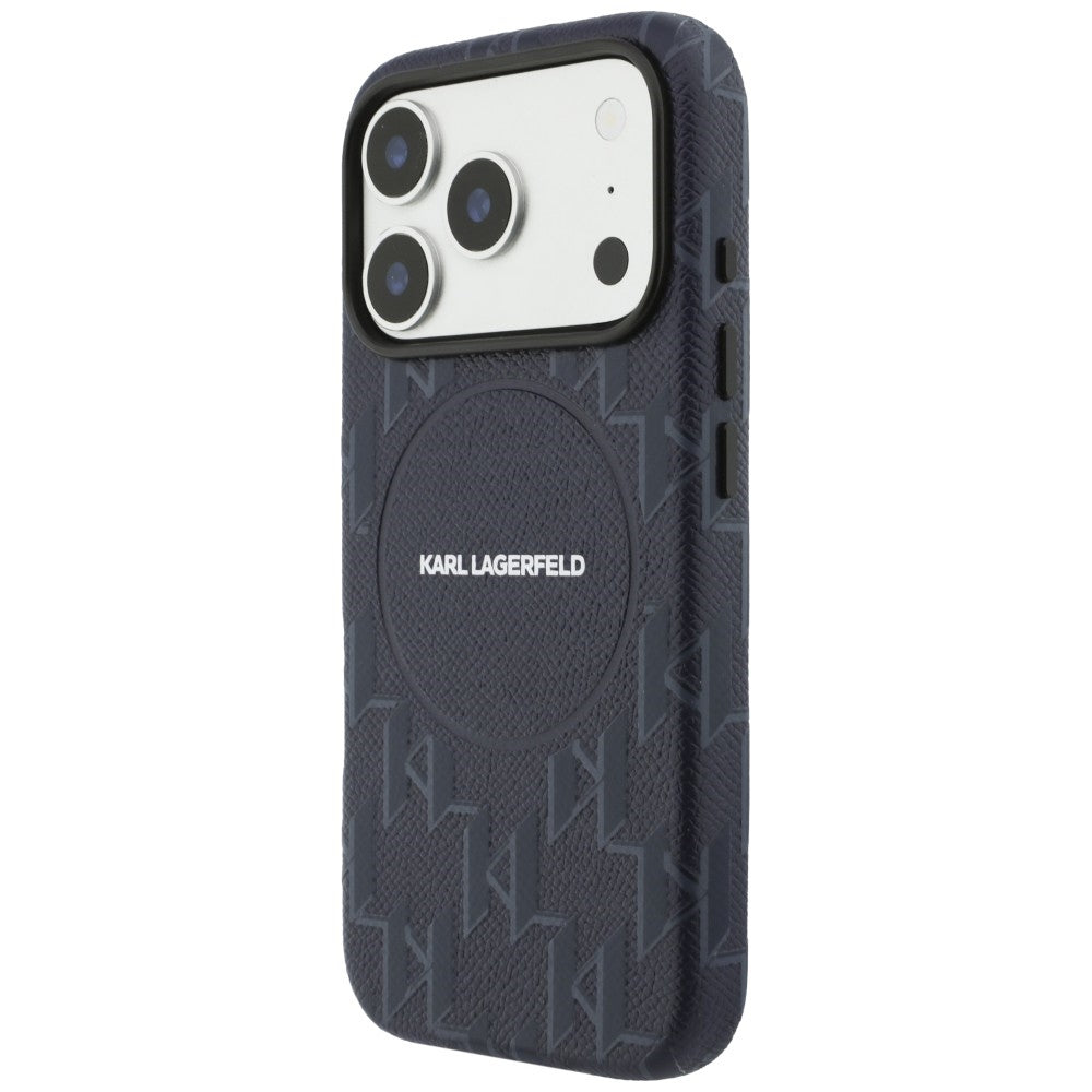 Karl Lagerfeld Monogram Logo MagSafe Case til iPhone 17 Pro - Blå