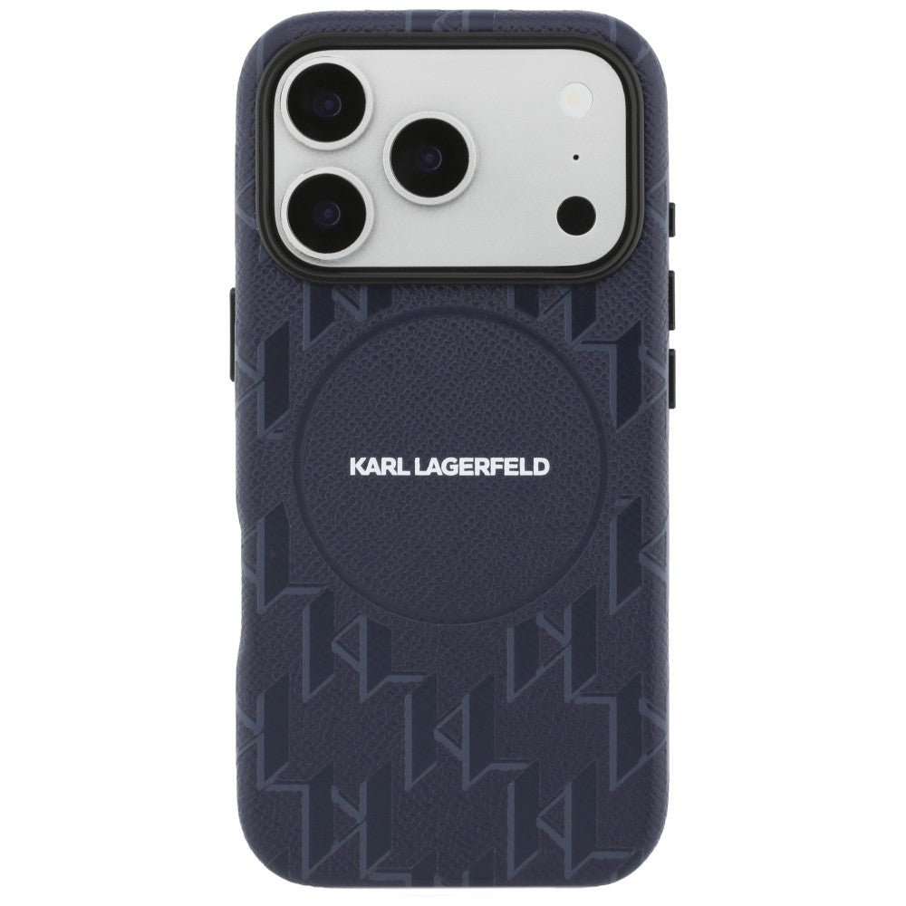 Karl Lagerfeld Monogram Logo MagSafe Case til iPhone 17 Pro - Blå