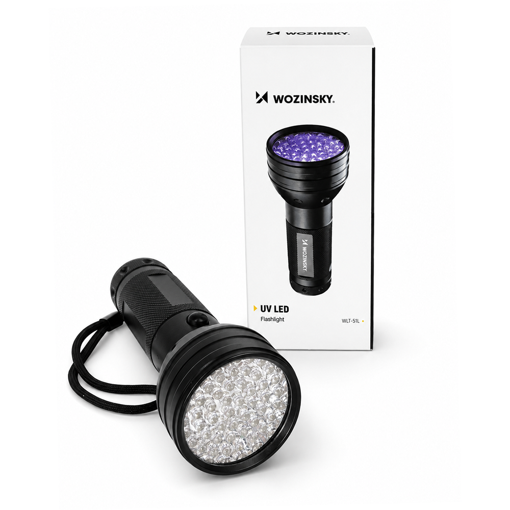 Wozinsky WLT-51L IP65 UV Flashlight for Trace Detection - Black