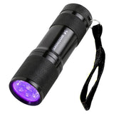 Wozinsky WLD-9L IP65 UV Flashlight for Trace Detection - Black