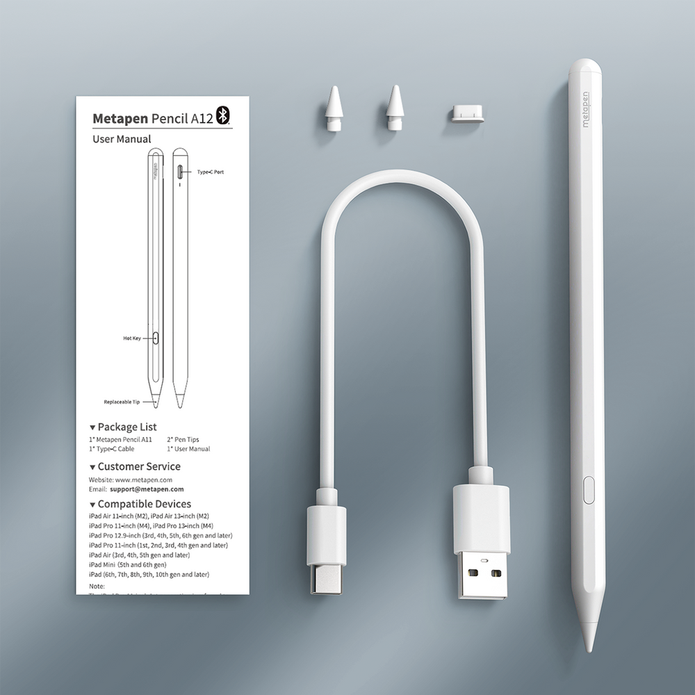 Metapen Pencil A12 for iPad - White
