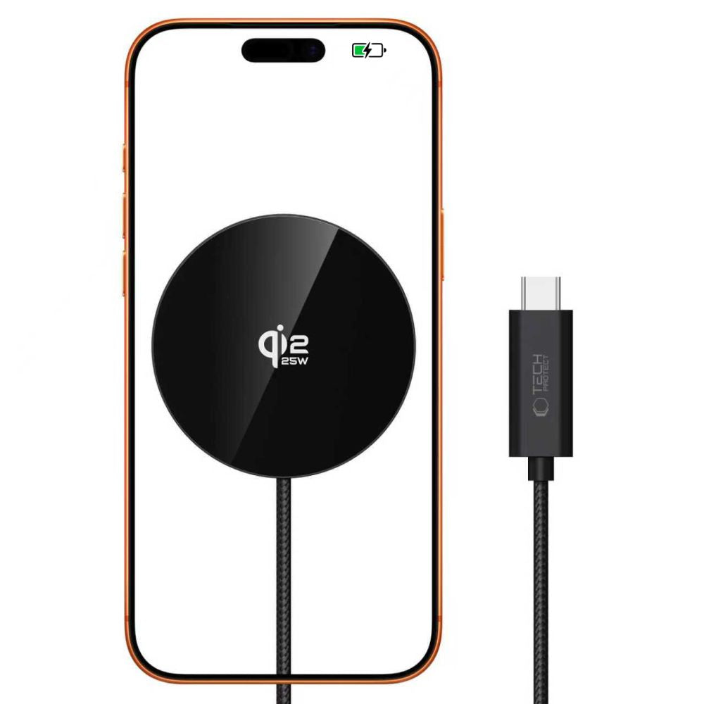 Tech-Protect A50 MagSafe 25W QI2.2 trådløs oplader - sort