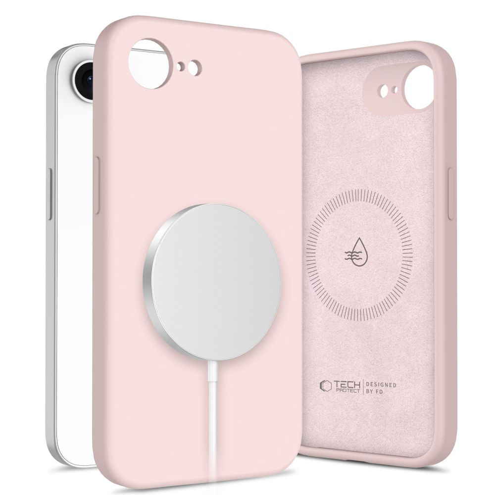 Tech-Protect Silicone MagSafe Case til iPhone 16e / 17e - Pink