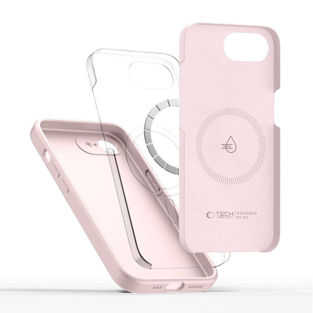 Tech-Protect Silicone MagSafe Case til iPhone 16e / 17e - Pink