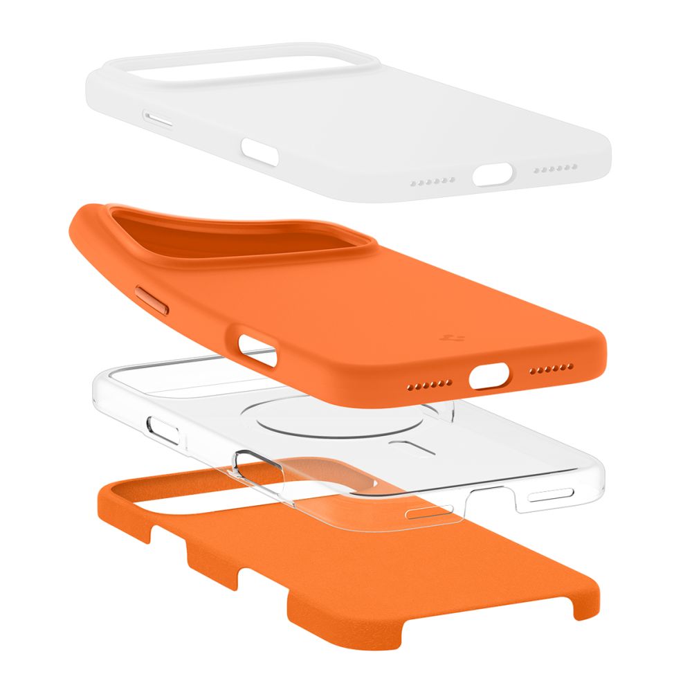 Spigen Silicone Fit Mag Case til iPhone 17 Pro - Orange