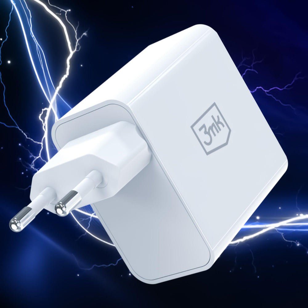 3mk FlowPower 45W 1A1C PD3.0 QC4+ Wall Charger - White