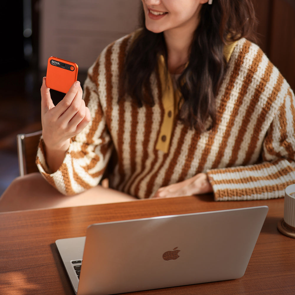 BOYA Notra Voice Recorder med AI Transcription - Orange