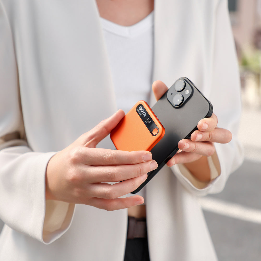 BOYA Notra Voice Recorder med AI Transcription - Orange