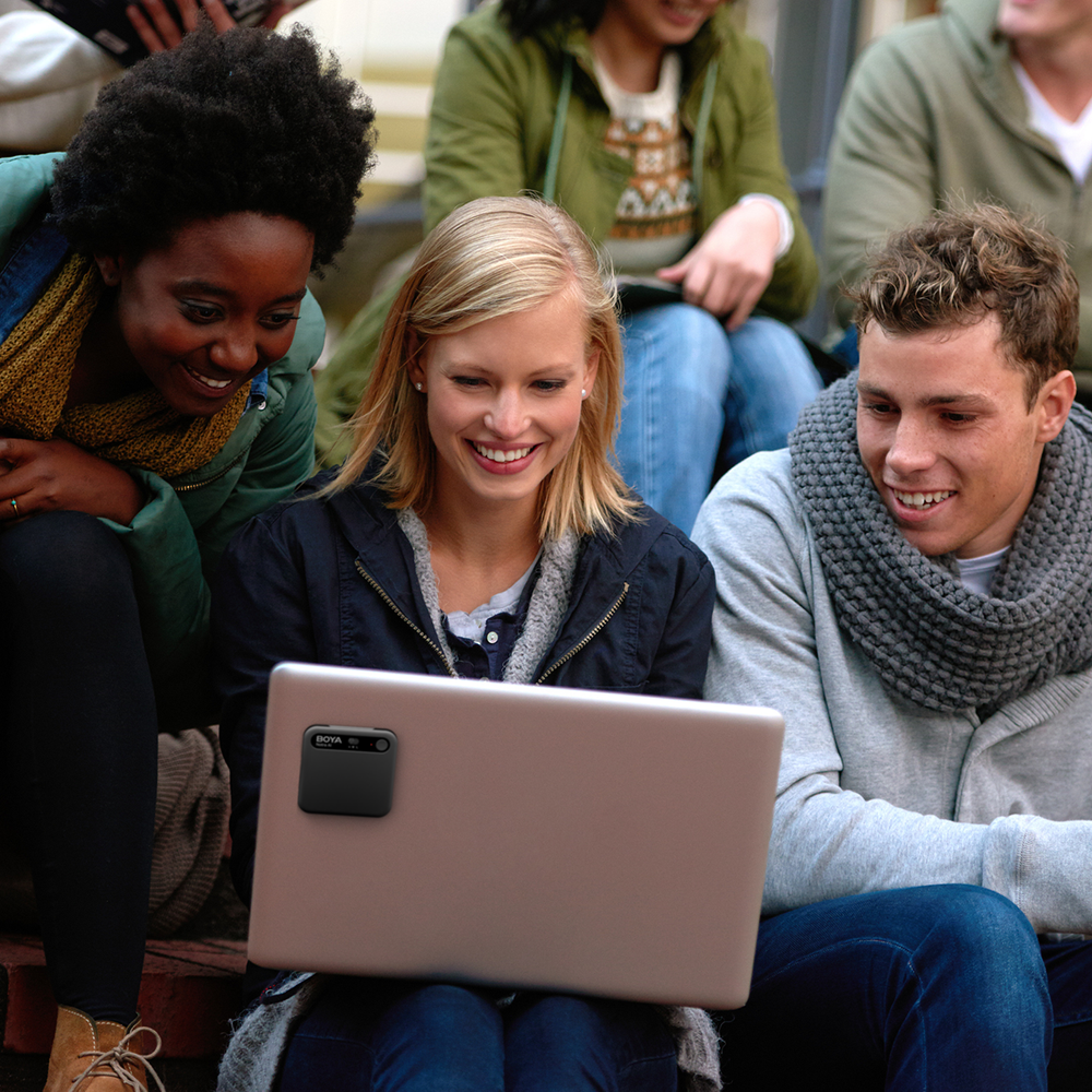 BOYA Notra Voice Recorder med AI Transcription - sort