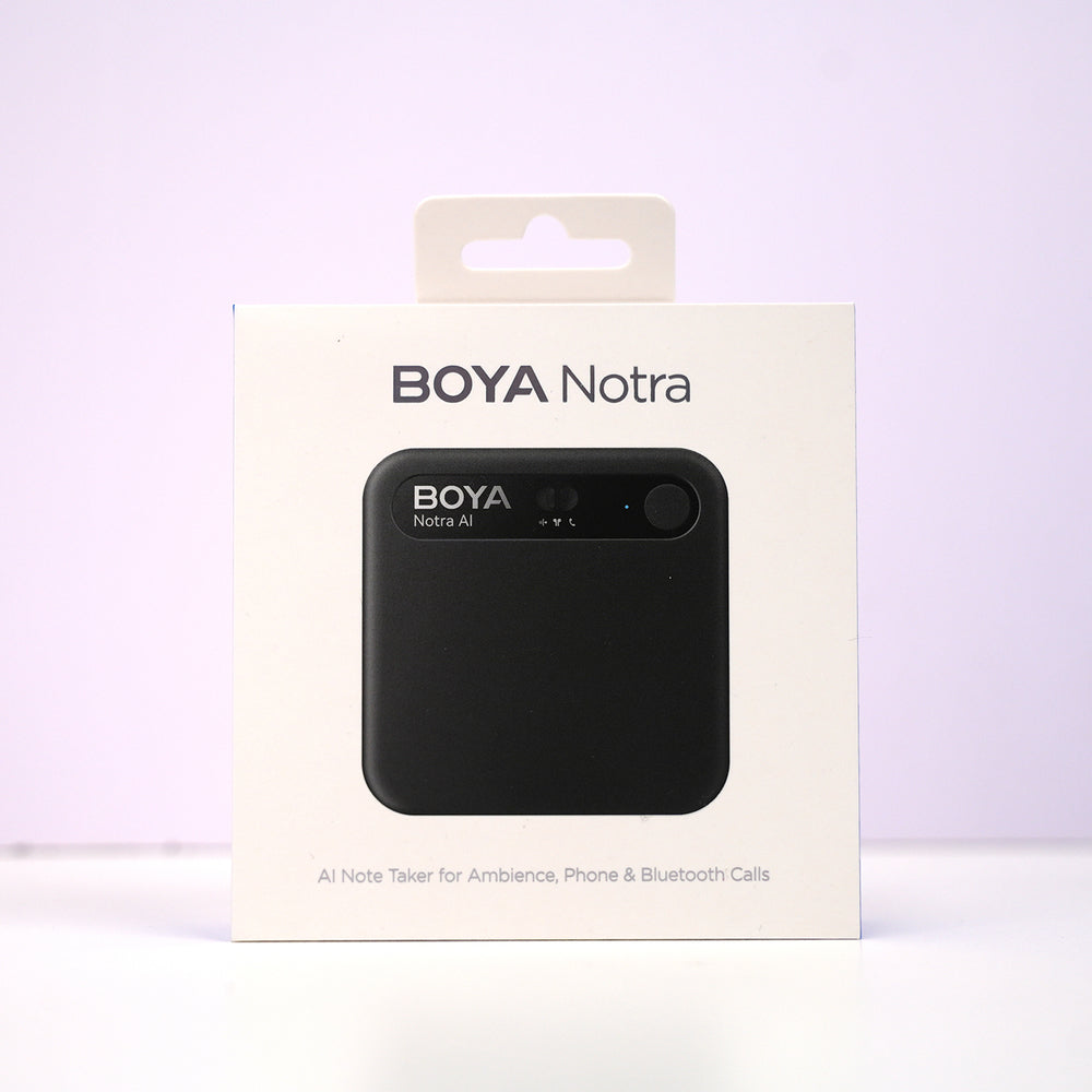 BOYA Notra Voice Recorder med AI Transcription - sort