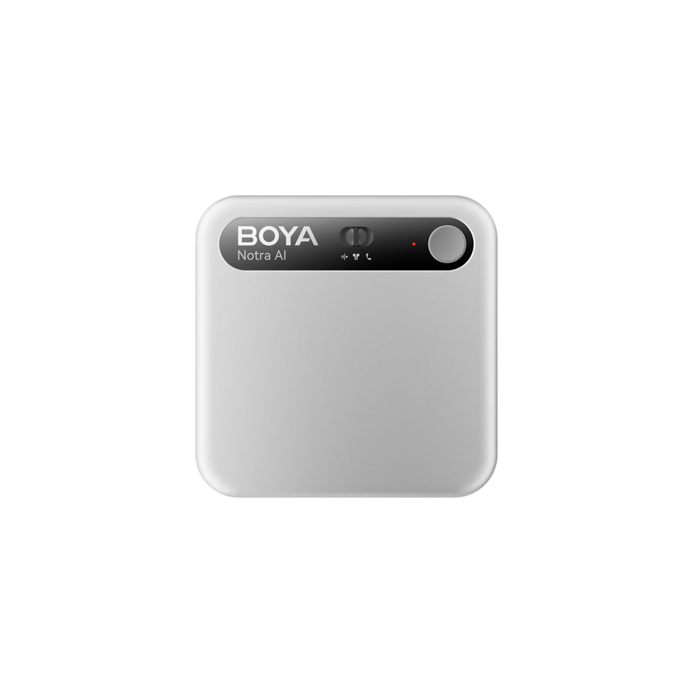 BOYA Notra Voice Recorder med AI Transcription - Sølv