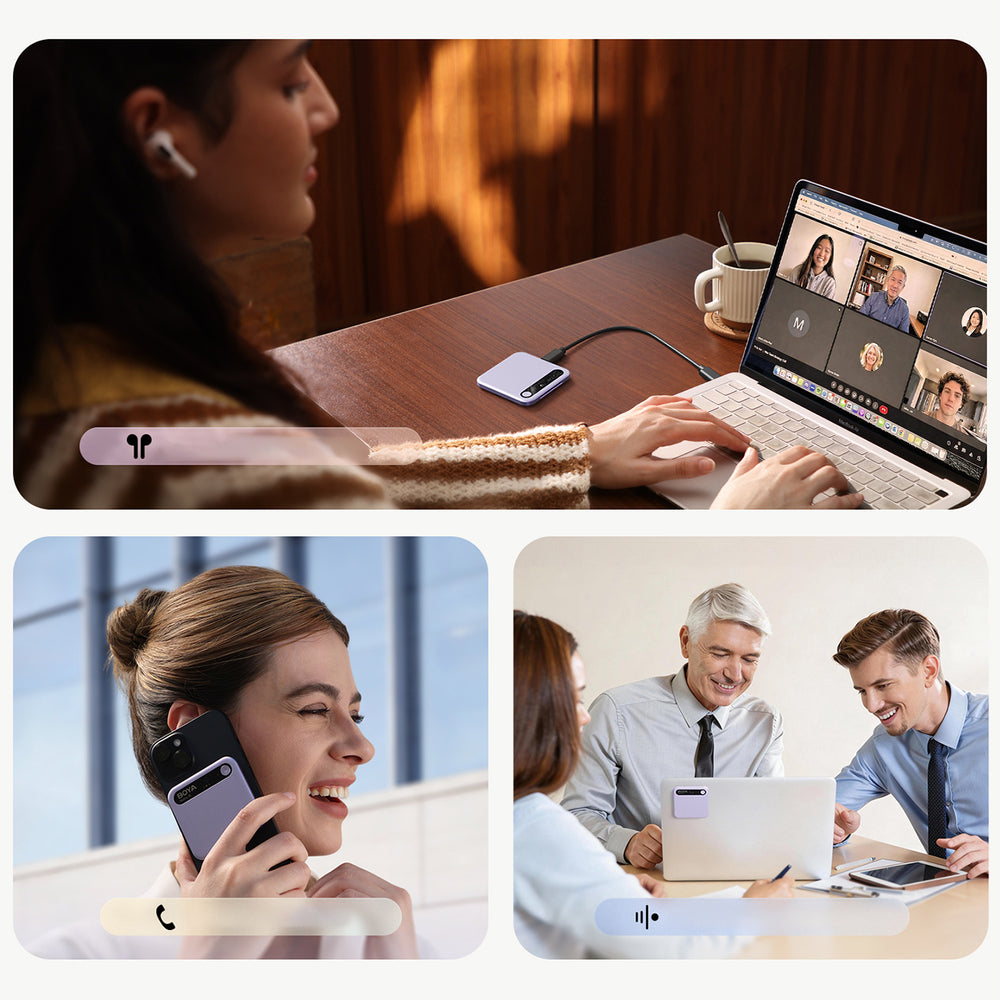 BOYA Notra Voice Recorder med AI Transcription - Purple