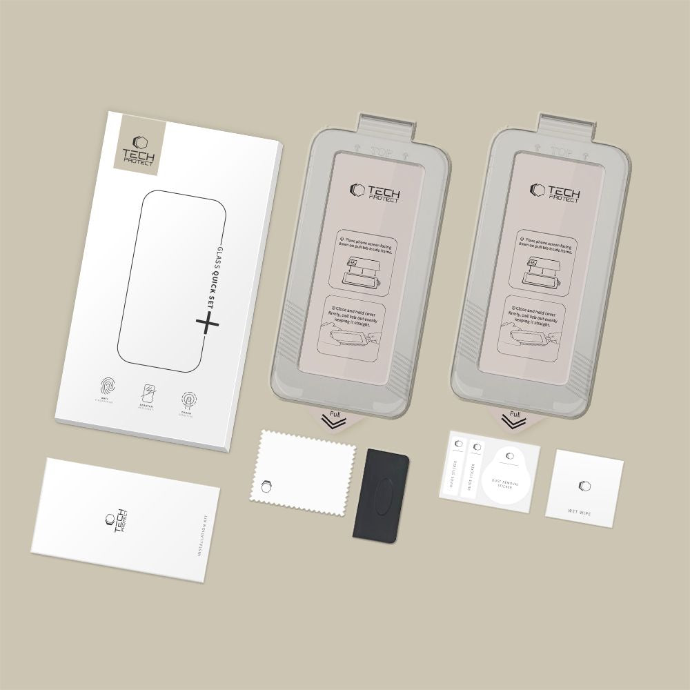Tech-Protect Quick Set+ 2-pakke af hærdet glas til Samsung Galaxy S26 Ultra - sort